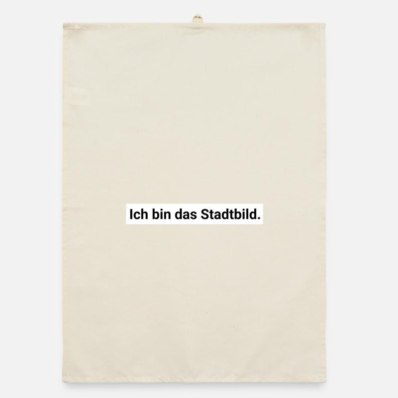 Ich bin das Stadtbild. Design Geschenk Organic Geschirrtuch