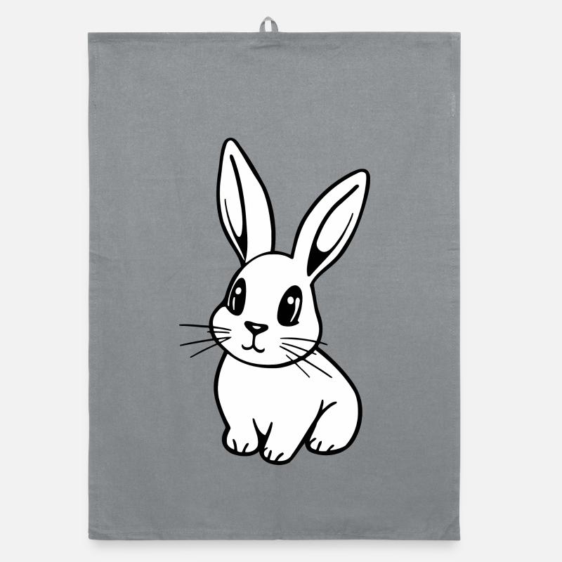 Lapin blanc mignon de Pâques  Torchon bio