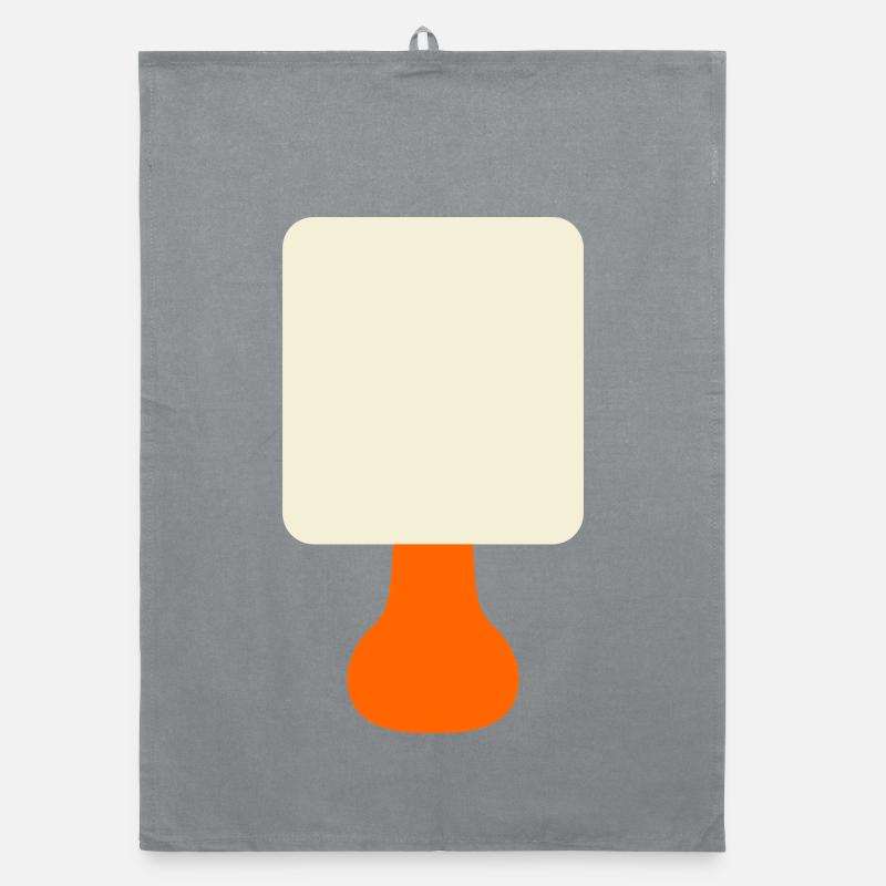 Orange Lamp Minimalist Glow Organic dish towel