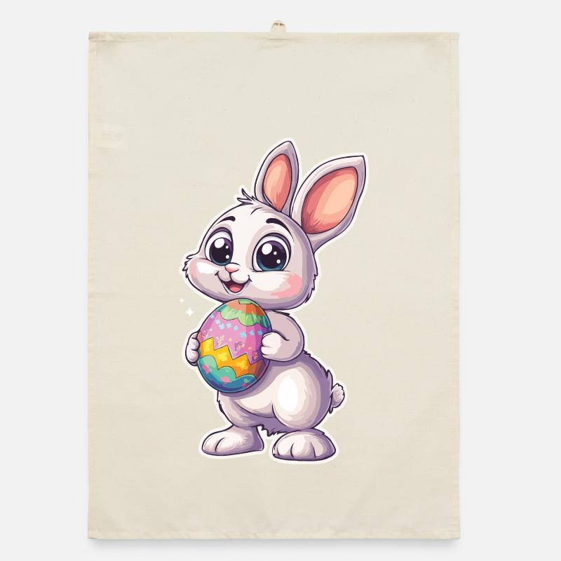 Cute Easter Bunny Cool Easter Bunny Easter Shirt Organic dish towel