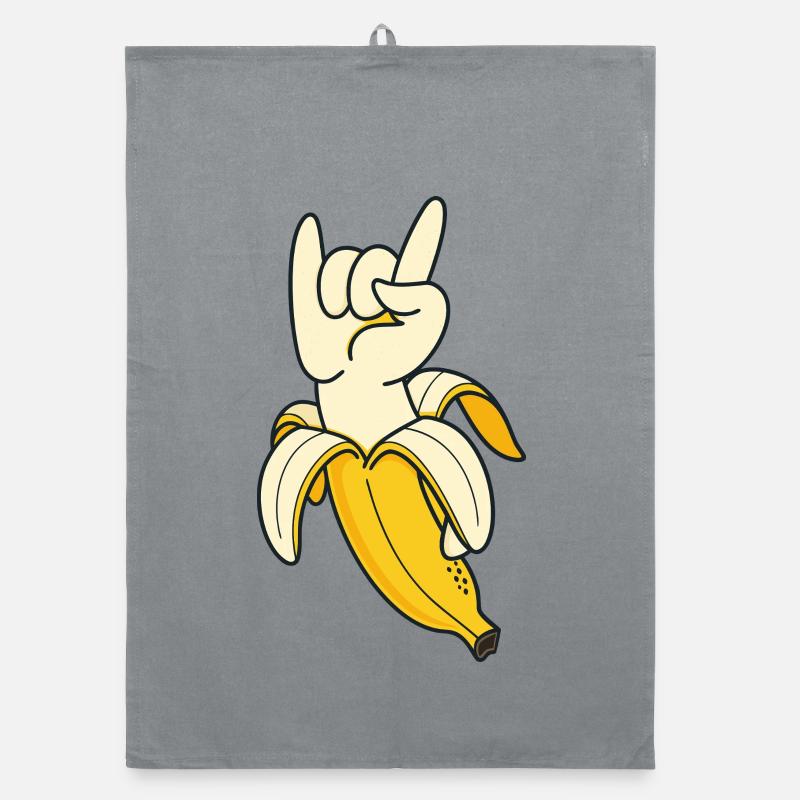 Illustration du geste de la main de la banane Torchon bio