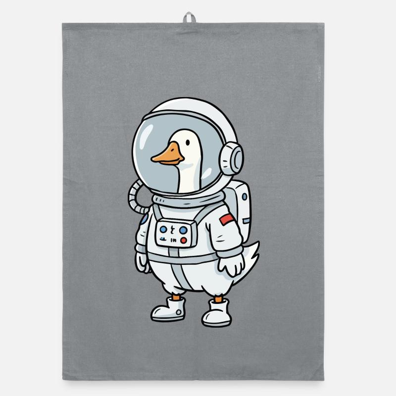 Astronaute de l’Oie de l’Espace - Torchon bio - bruyère