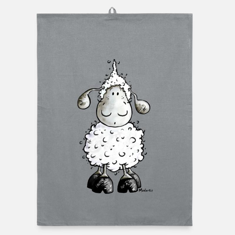 "Mc Wool" - sheep t-shirt design Organic dish towel