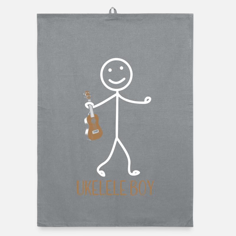 Hawaiian Ukulele Uke Ukulele Boy Organic dish towel