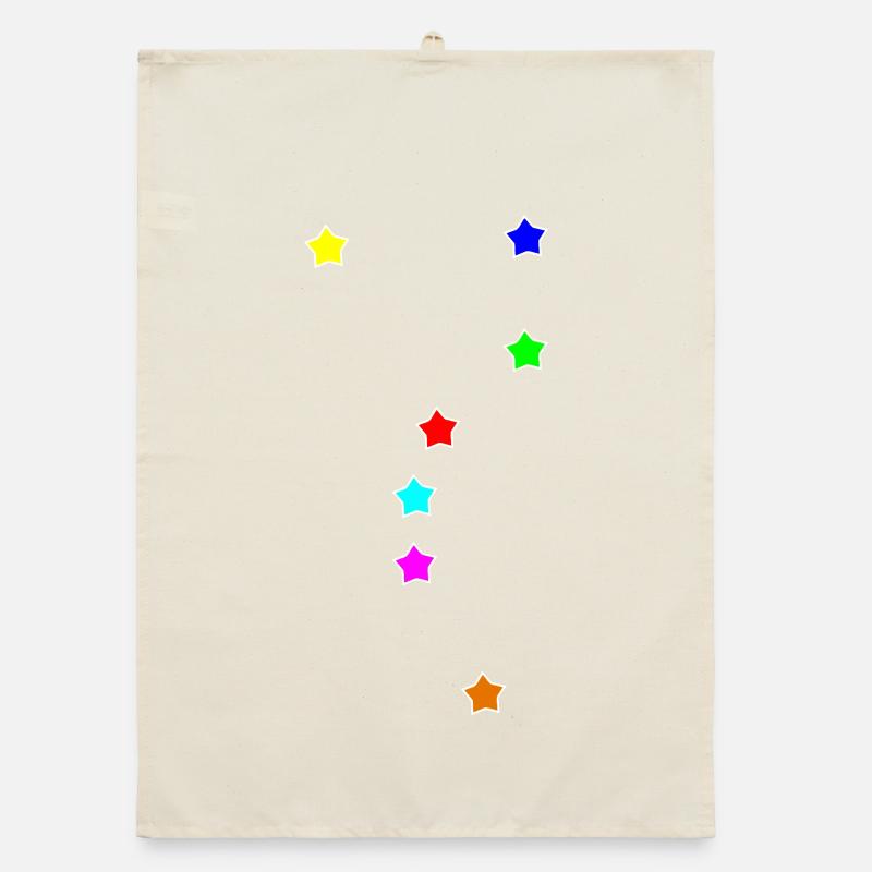 Etoiles colorées, Grande Ourse Torchon bio