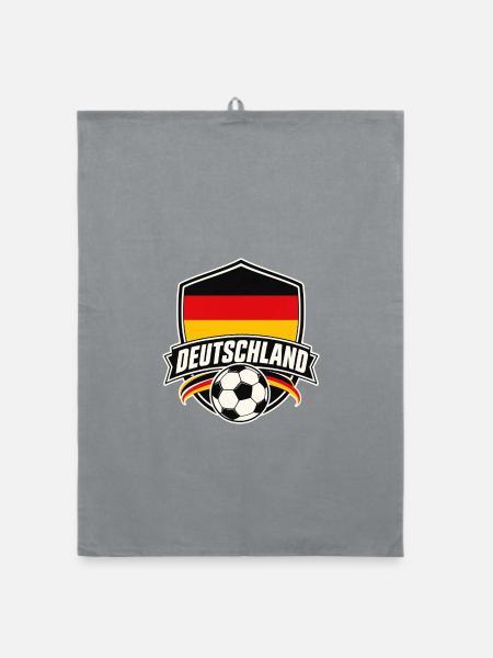 Deutschland Fußball - Organic Geschirrtuch - Grau