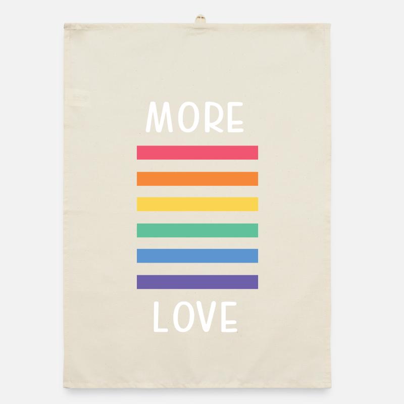 LGBT-Pride-Monat – Mehr Liebe Organic Geschirrtuch