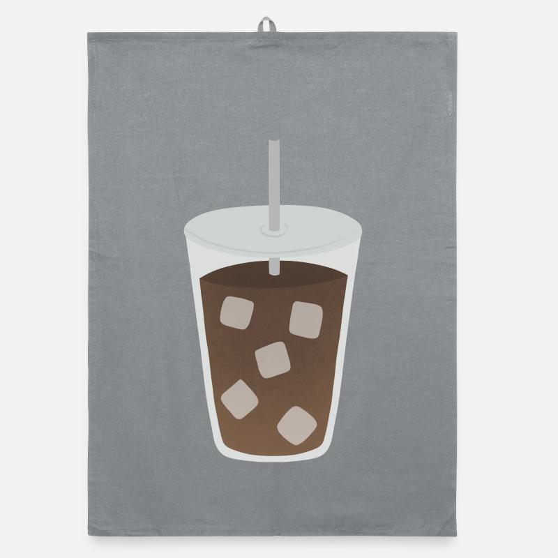 Iced Coffee Cube Pattern Organic dish towel