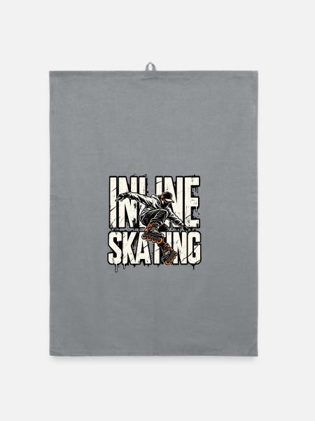 Inline Skating Streetstyle – Inlineskater - Organic Geschirrtuch - Grau - Vorne