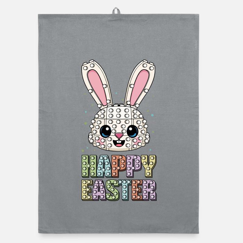 Master Builder Brick Builder Bunny Face Bricks Organic dish towel