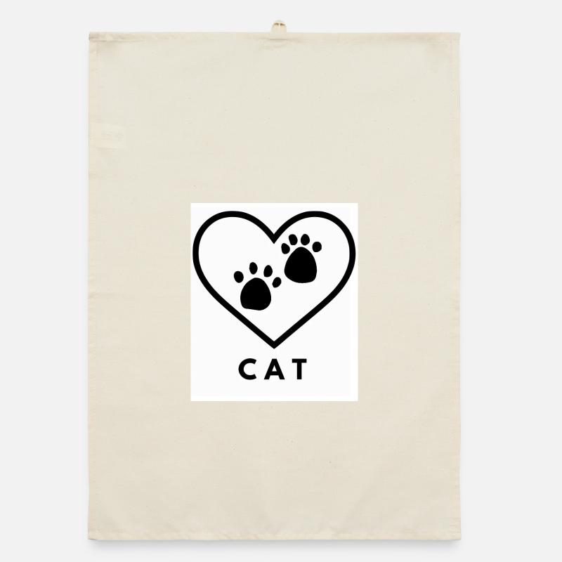 Les chats aiment les grands Torchon bio