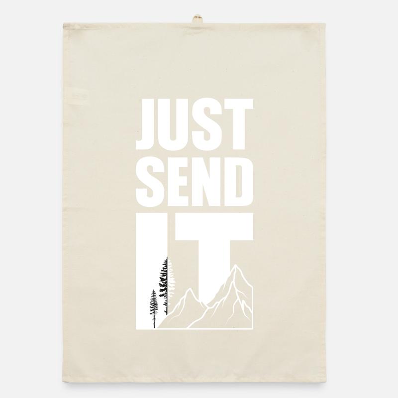 Just Send It - White Organic dish towel