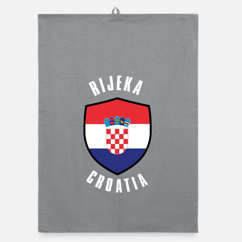 Schilddesign von Rijeka Croatia Organic Geschirrtuch