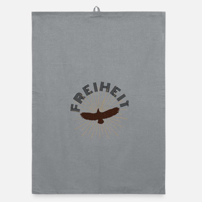 Adler mit Sonnenstrahlen-Hintergrund Organic Geschirrtuch