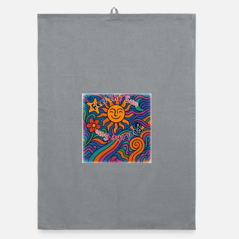 Feel the Sun - Sommer Design Organic Geschirrtuch