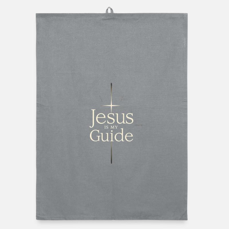 Jésus est mon guide Torchon bio