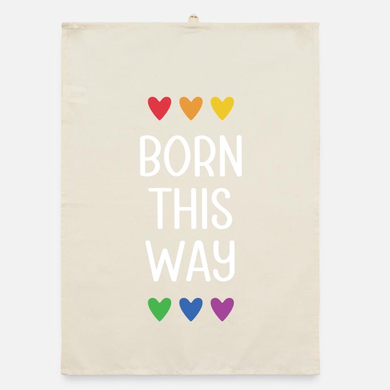 LGBT Pride Month - Born This Way Organic dish towel