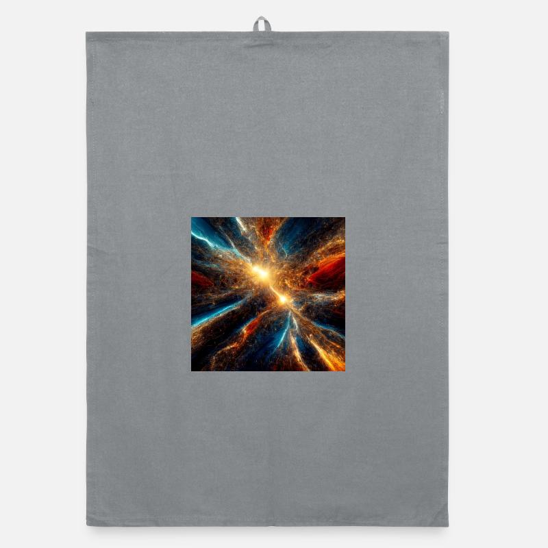 Kosmische Explosionsfarben Organic Geschirrtuch