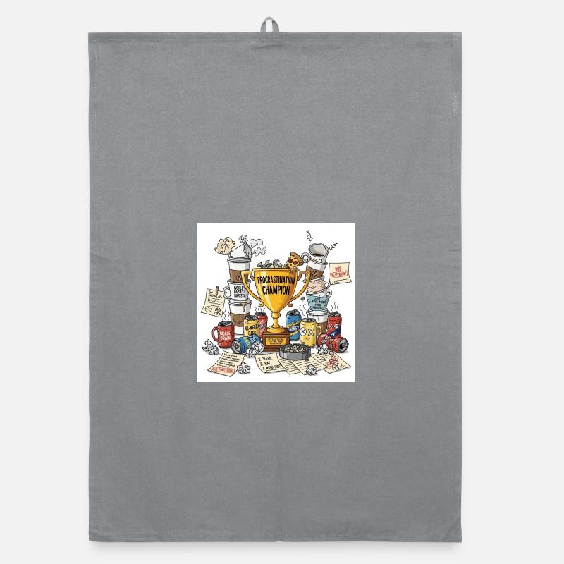 Procrastination Champion's Cup Organic dish towel