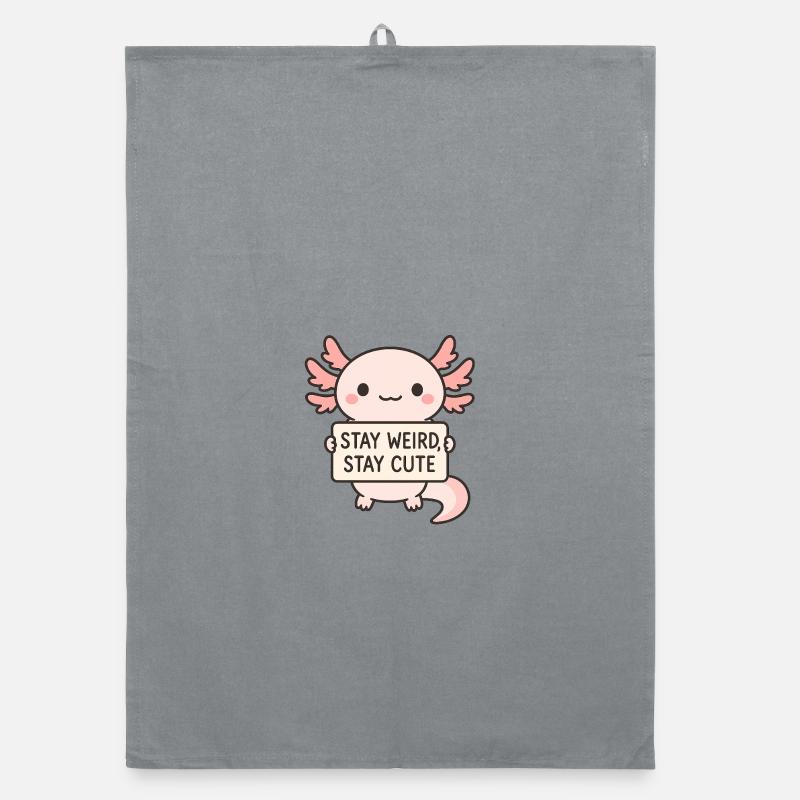 Restez étrange, restez mignon Torchon bio