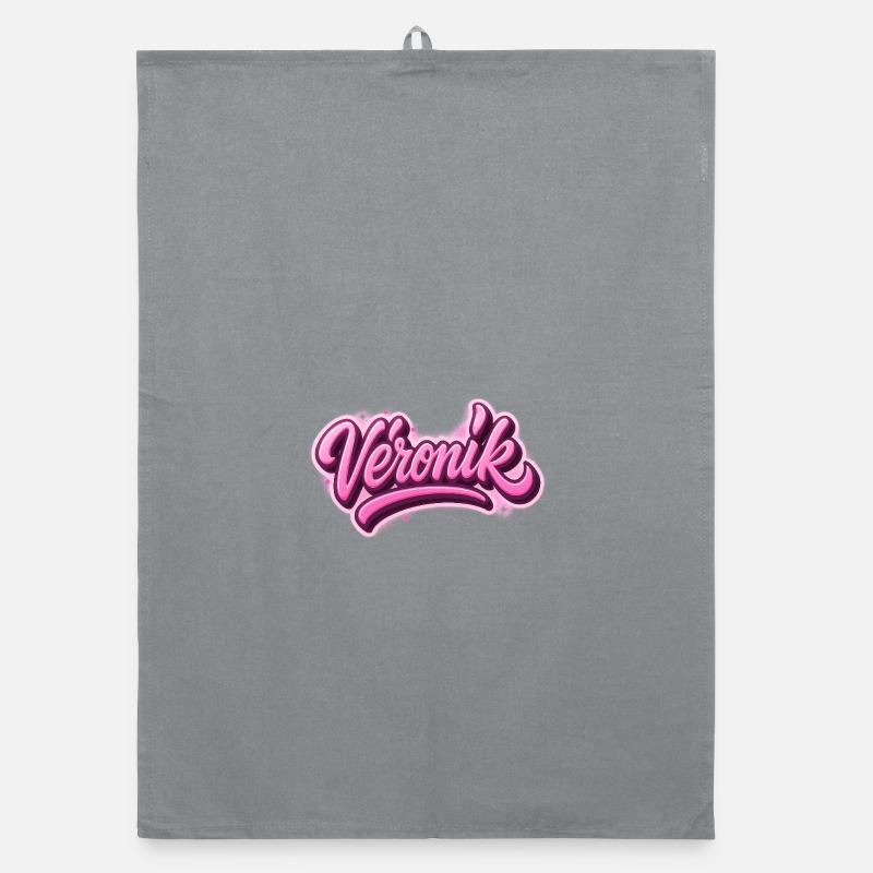 Veronik Graffiti name, ideal gift on t-shi Organic dish towel