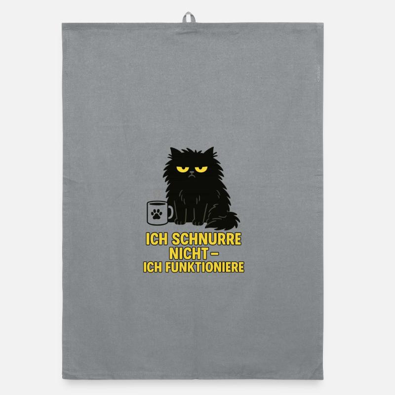 I don't purr – I function (cat) Organic dish towel