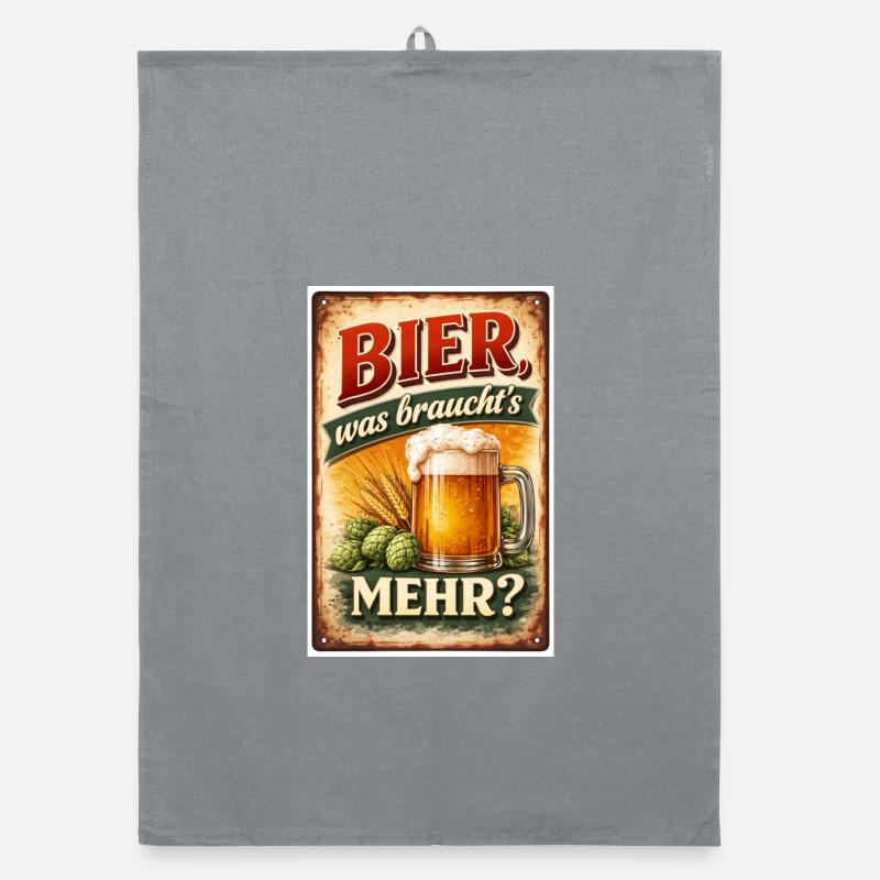 Bier, was braucht's Mehr? Organic Geschirrtuch