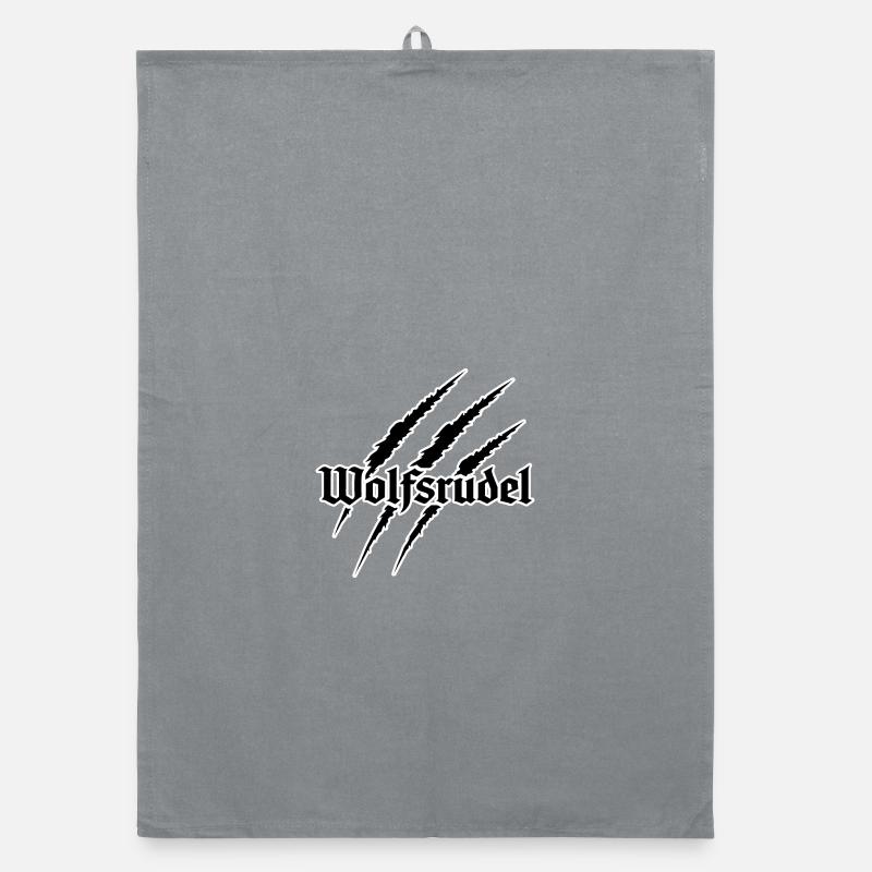 Wolfsklaue Gothic Schriftlogo Organic Geschirrtuch