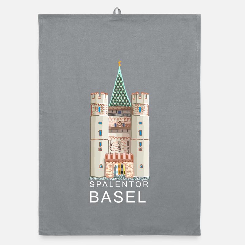 Basel, Spalentor, Schweiz Organic Geschirrtuch