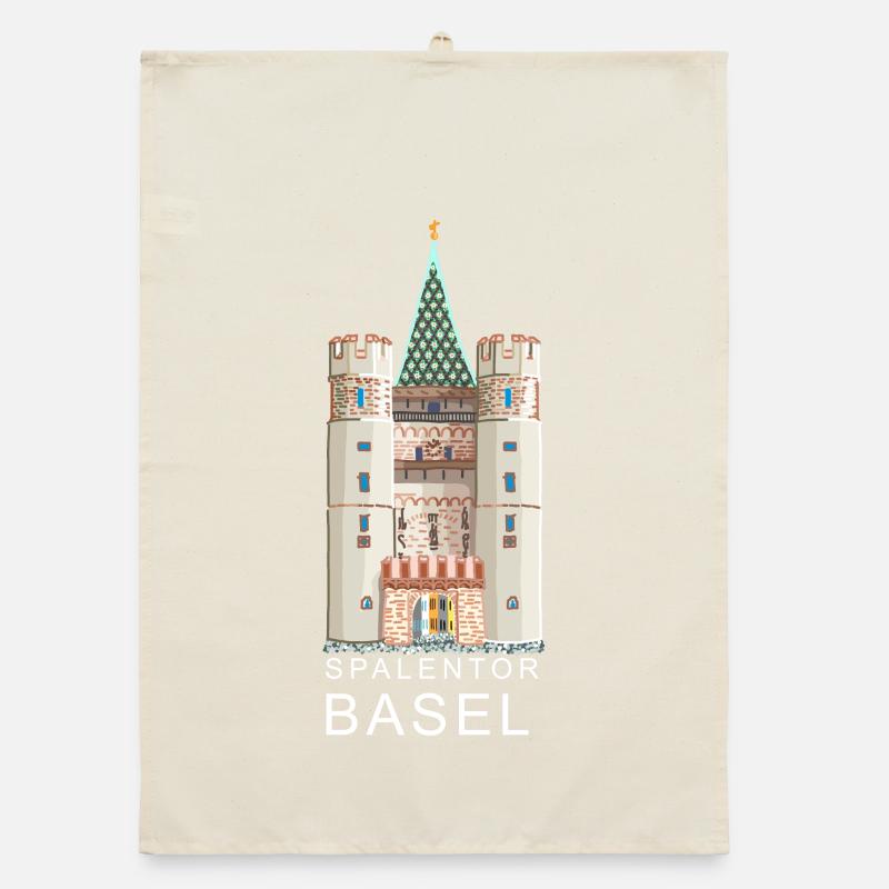 Basel, Spalentor, Schweiz Organic Geschirrtuch