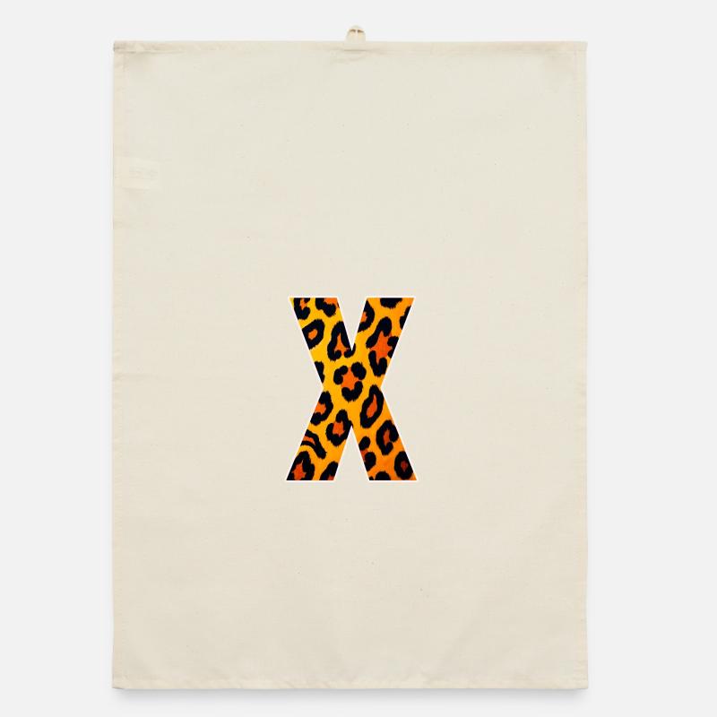 Leopard X Pattern Organic dish towel