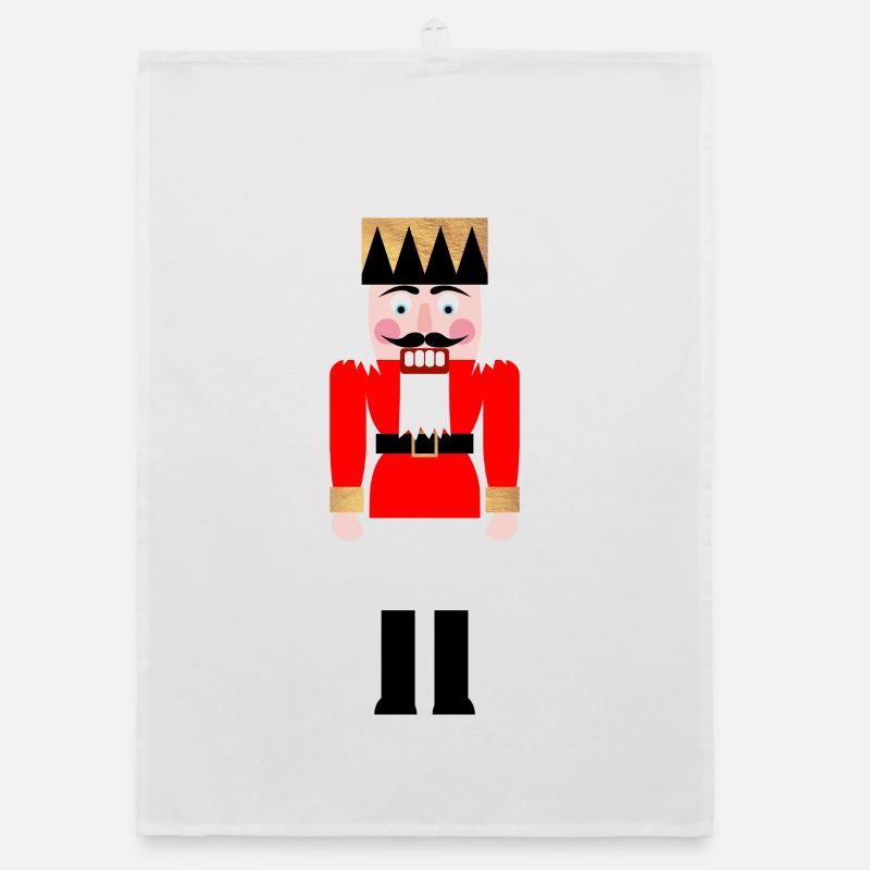 Nutcracker classic Tradition Christmas Xmas Organic dish towel