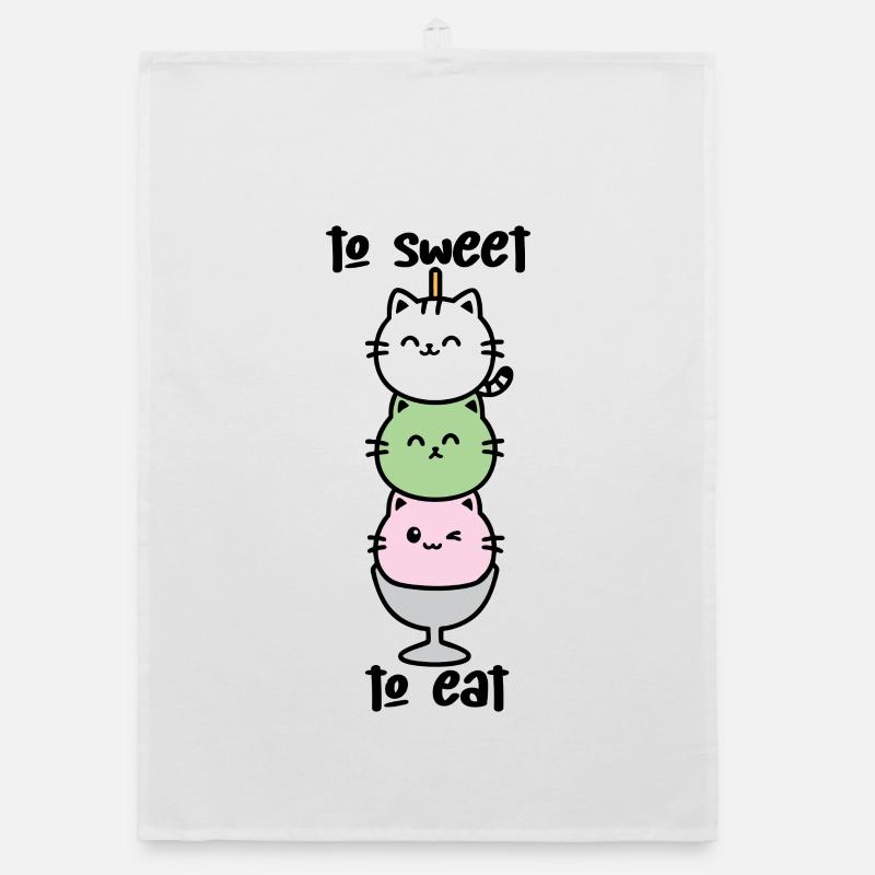 Katzen-Turm Eiscreme Stack Organic Geschirrtuch