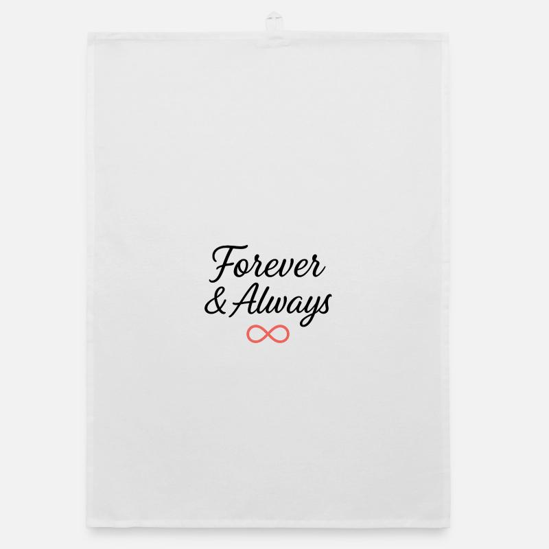 Eternal Infinity Symbol Typography Design Organic dish towel