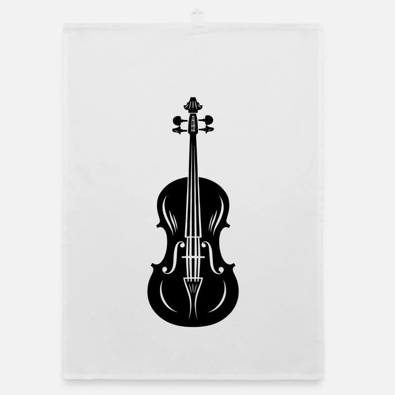 Grafik Violine Organic Geschirrtuch