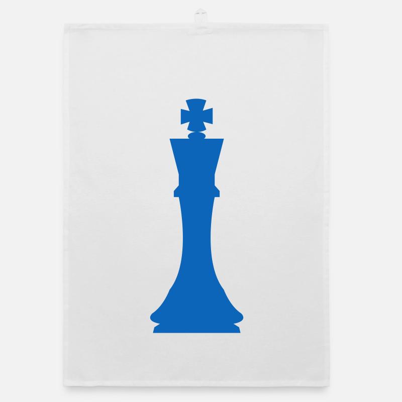 Chess piece king Organic dish towel