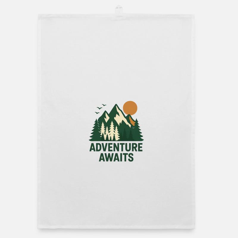 Adventure Forest Mountain Landscape Organic dish towel