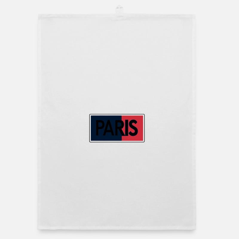 Pariser Flagge Split-Typografie Organic Geschirrtuch