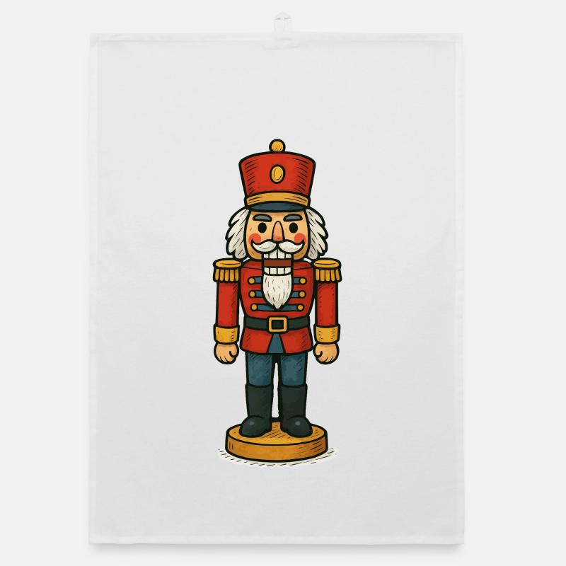 Nutcracker Soldier Comic Organic dish towel