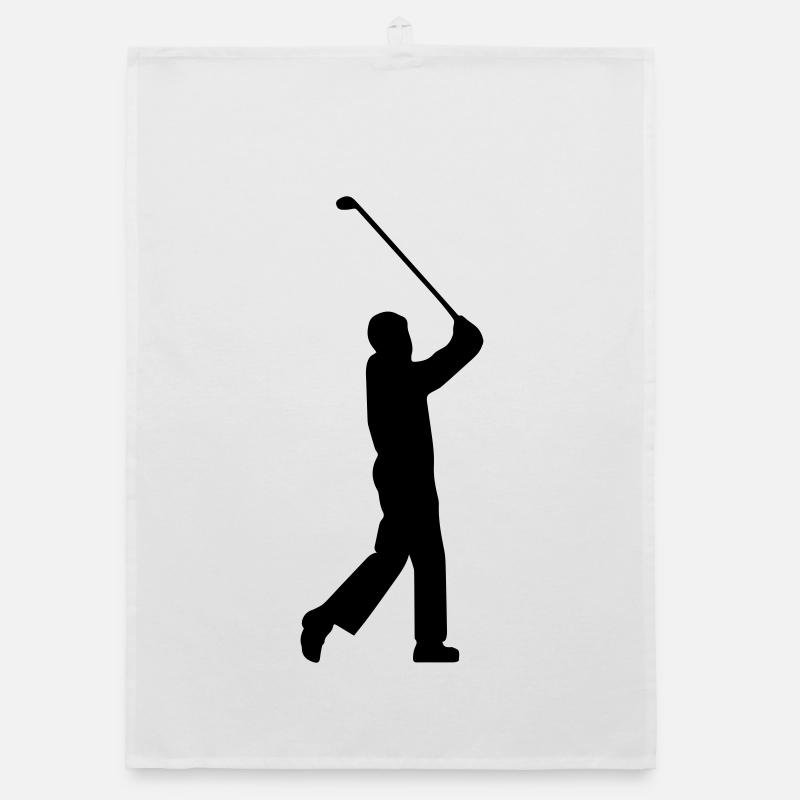 Golfer - Organic Geschirrtuch - Weiß