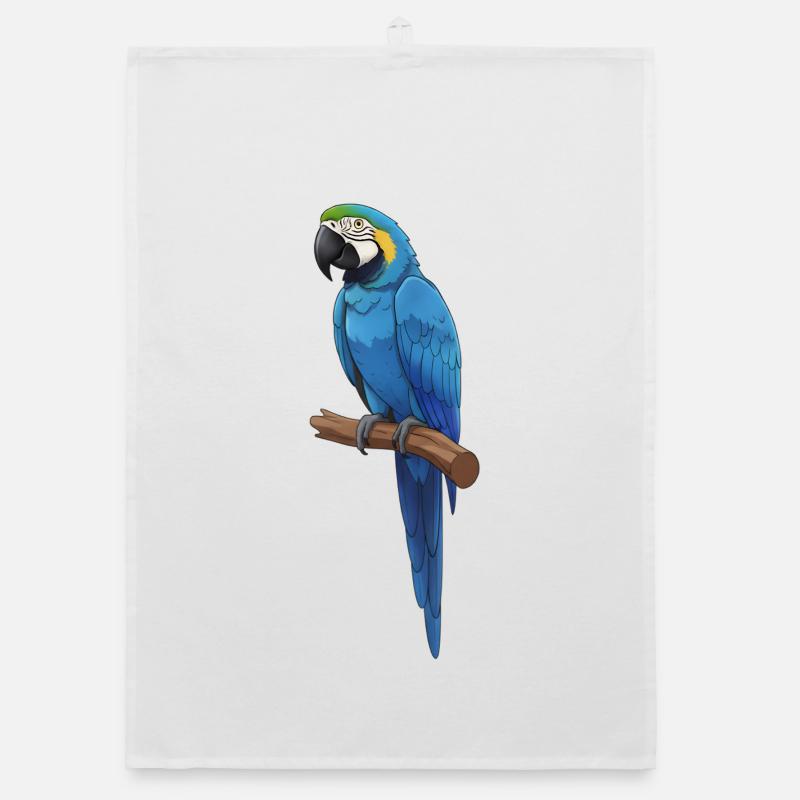 Blauer Ara Organic Geschirrtuch