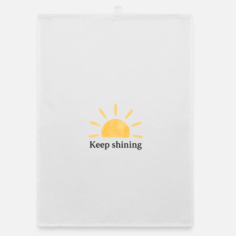 Keep Shining – Sonne – Minimalistisch Organic Geschirrtuch