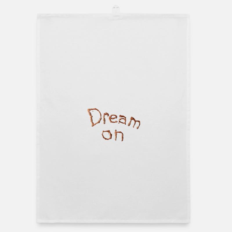 Dream on Copper Artwork Organic dish towel