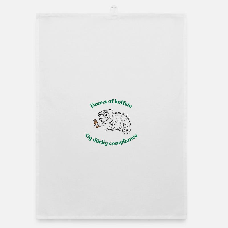 Powered by Caffeine - Fun Design Organic dish towel