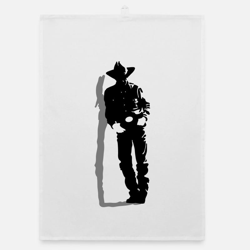 Cowboy - Organic Geschirrtuch - Weiß