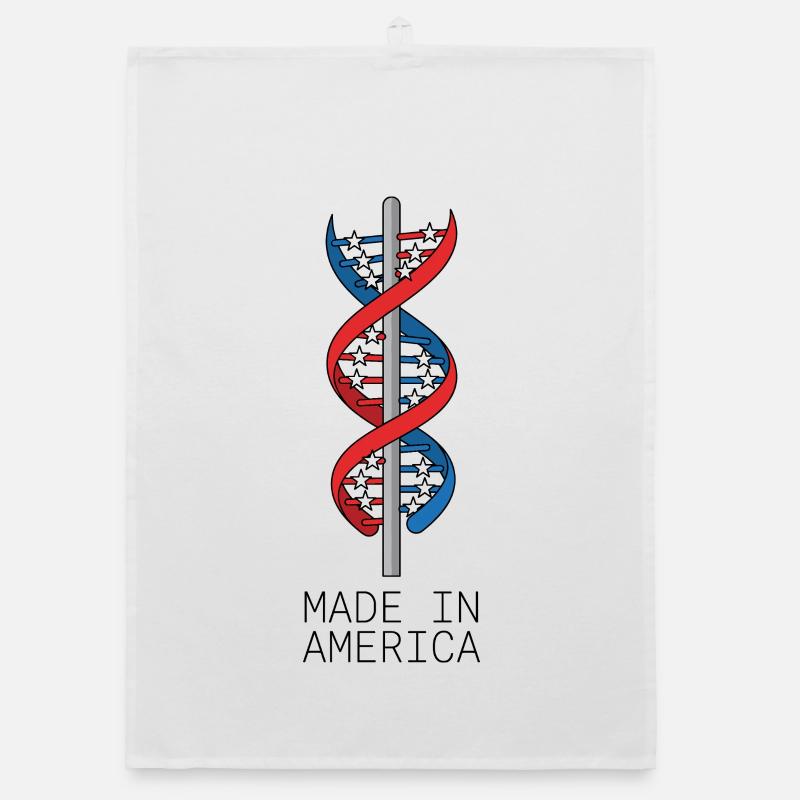 Drapeau ADN Made In America Torchon bio