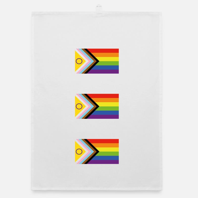 Progress Inclusive Pride Rainbow Flag LGBTQ+ Organic Geschirrtuch