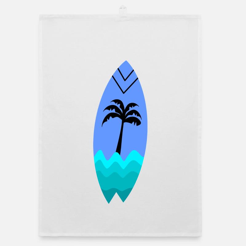 Turquoise Palm Board Organic dish towel