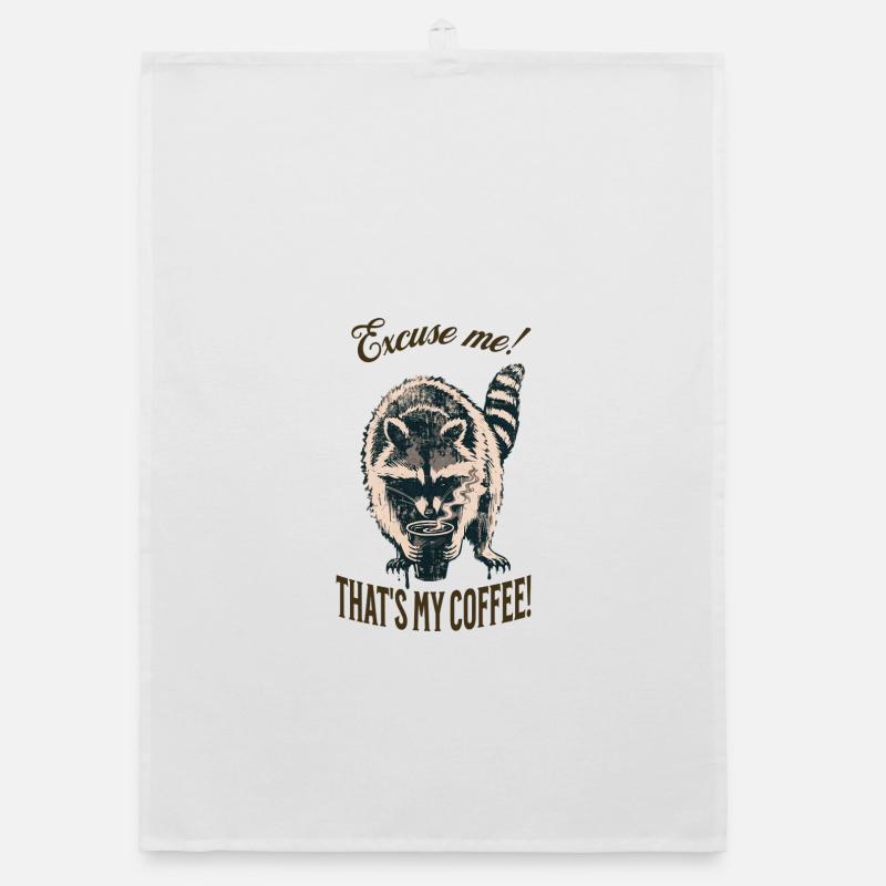 Excusez-moi ! C’est mon café – Raton laveur Torchon bio