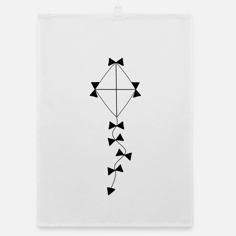 Drachen schwarz Herbst Organic Geschirrtuch